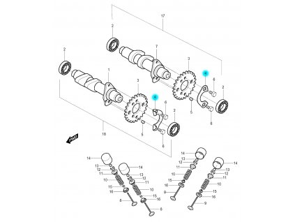 [4] Destička jistící (FIG08v) - Hyosung GV 250