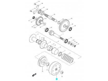 [11] Zvon spojkový (FIG11) - Hyosung SF 50 (PRIMA)