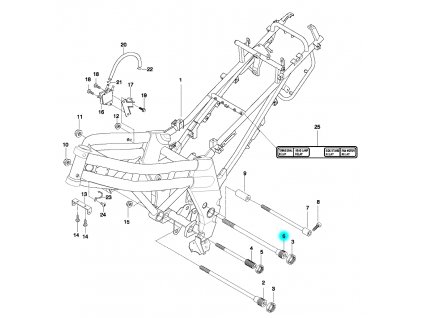 [6] Šroub (rám) - Hyosung GT 650 N