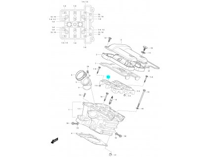 [1-2] Pouzdro vačkového hřídele / vstup (FIG01h) - Hyosung GV 650i E