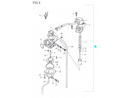 [1] Karburátor kompletní (FIG05) - Hyosung SB 50 (RUSCH)