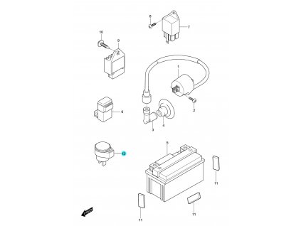 [12/b] Relé / blinkry (FIG15) - Hyosung SD 50 Sense