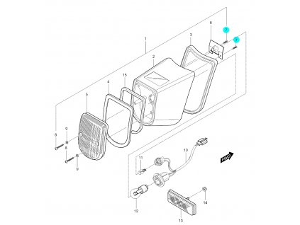 [7] Šroub (zadní osvětlení) - Hyosung GV 250