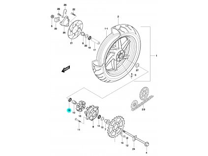 [18] Ložisko (FIG51) - Hyosung GT 650 N