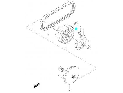 [6] Váleček variátoru (FIG16) - Hyosung MS3 125i