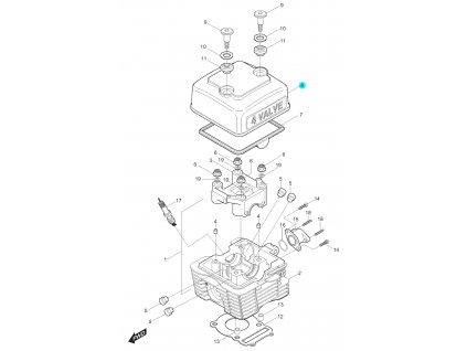 [8] Kryt ventilů (FIG01) - Hyosung RT 125