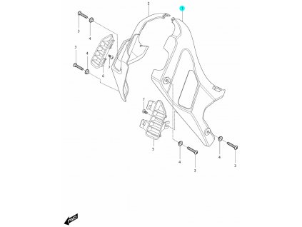 [1] Kryt levý / černý (FIG48) - Hyosung GV 250i D (FI Delphi)