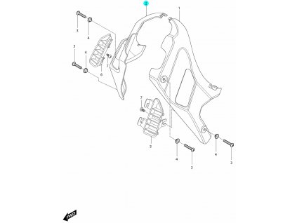 [2] Kryt pravý / černý (FIG48) - Hyosung GV 250i D (FI Delphi)