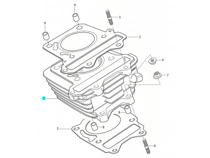 [1] Válec / 21 mm napínák (FIG02) - Hyosung RT 125 D E3