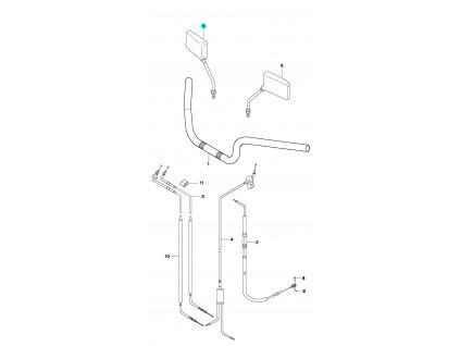 [5/b] Zrcátko pravé / nová verze (FIG42) - Hyosung GT 650 N