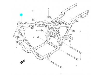 [1] Rám (FIG27) - Hyosung GV 125