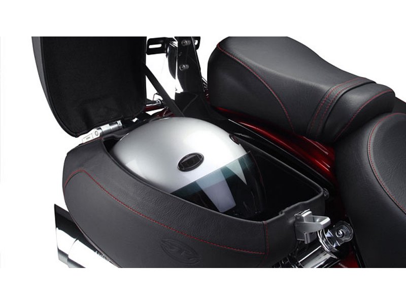 Boční moto kufry uzamykatelné DELUXE potažené kůží, 19 litrů / sada (Hyosung GV 650i P)