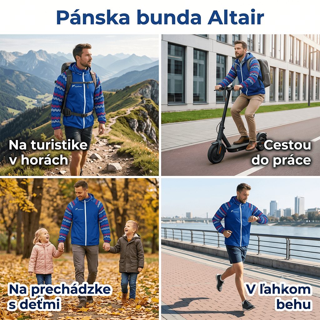 Altair na turistike, ceste do práce, prechádzke s deťmi a behu