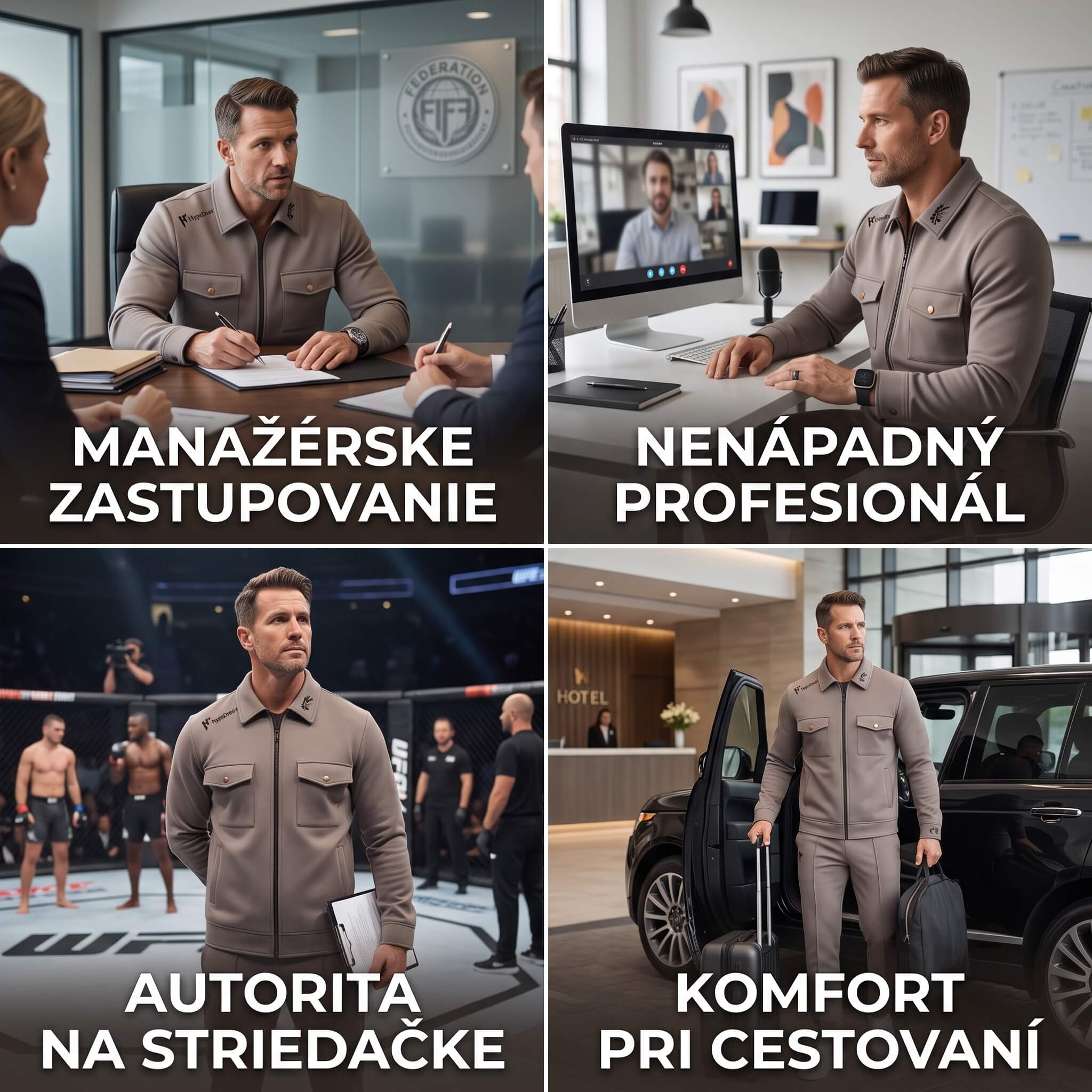 Využitie súpravy PERÚN GYM — manažérske zastupovanie, videohovor, striedačka, cestovanie