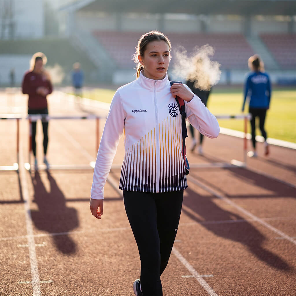 Mikina Atletika Trnava na atletickej dráhe