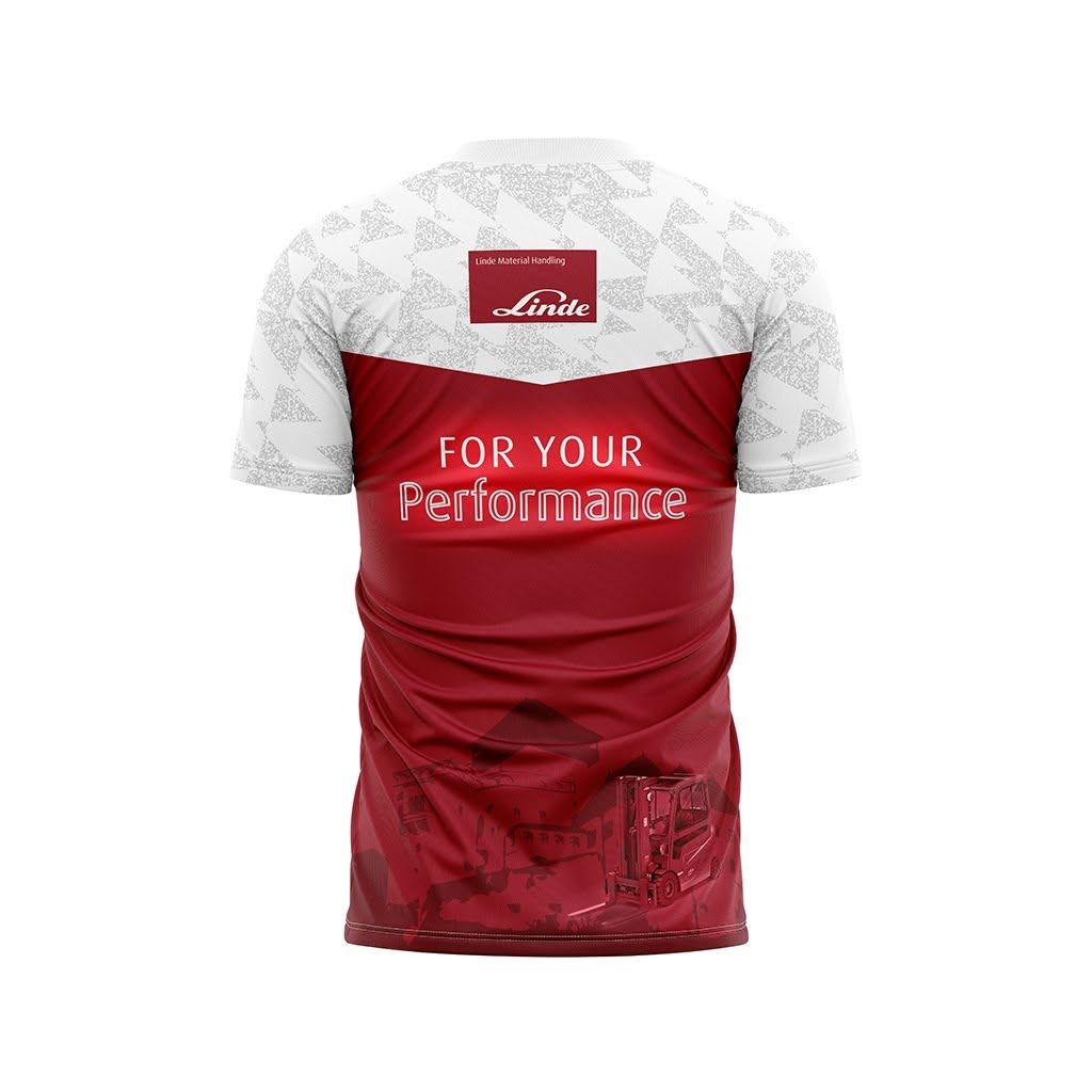 Firemné tričko Linde – zadná strana s nápisom For your performance