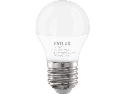 RLL 440 G45 E27 miniG 6W DL       RETLUX