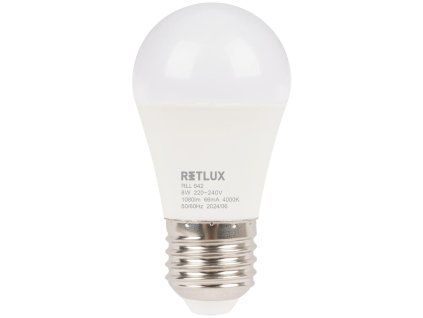 RLL 642 G45 E27 miniG 8W CW D RETLUX
