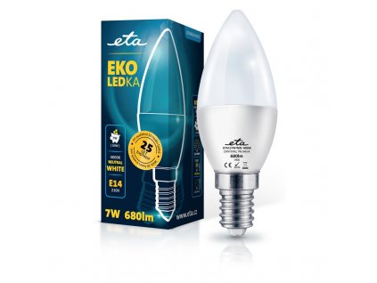 Žárovka LED ETA EKO LEDka svíčka 7W, E14, neutrální bílá obrázek 1