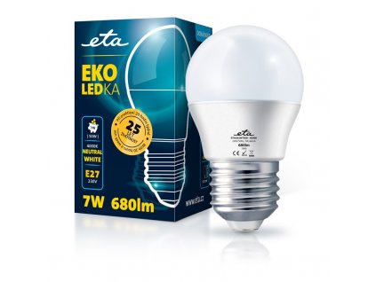 Žárovka LED ETA EKO LEDka mini globe 7W, E27, neutrální bílá obrázek 1