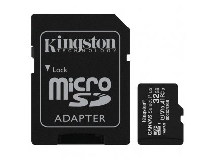 Paměťová karta Kingston Canvas Select Plus MicroSDHC 32GB UHS I U1, adapter obrázek 1