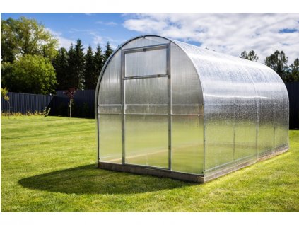 Zahradní skleník z polykarbonátu Gardentec Simplex 6 m  + Sada spirálových tyčí na rajčata