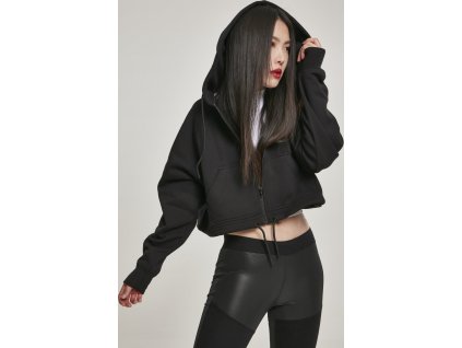 Ladies Oversized Short Raglan Zip Hoody