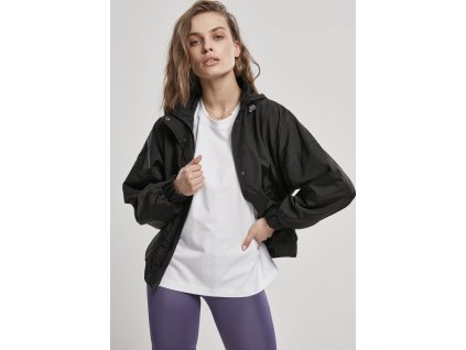 Dámska bunda Ladies Oversized Shiny Crinkle Nylon Jacket