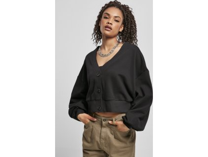 Dámsky krátky sveter Ladies Organic Oversized Short Terry Cardigan