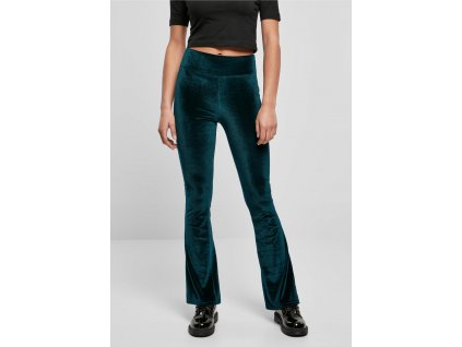 Dámske zamatové legíny Ladies High Waist Velvet Boot Cut Leggings