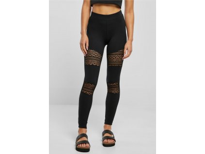 Dámske legíny Ladies Crochet Lace Inset Leggings