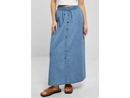 Dámska sukňa Ladies Long Wide Light Denim Skirt