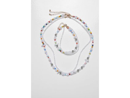 Náhrdelník s náramkom Various Pearl Layering Necklace and Anklet Set