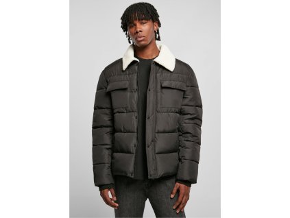 Pánska bunda Sherpa Collar Padded Shirt Jacket