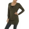 Damen Longpullover von White ICY Gr. One Size - armygreen