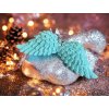 Vánoční ozdoba - křídla tyrkysová