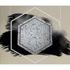 Podtácek hexagon s černým dekorem - betonové nádobí