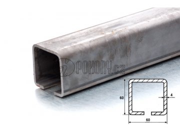 C60x60mm - nosný c profil samonosné posuvné brány
