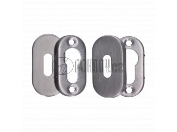 Oválná rozeta na cylindrickou vložku 62x32 mm, 1 pár, broušená nerez