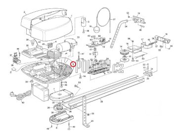 Montážní plastová část pod motorek pro pohony SPIN20, SPIN30, SPIN40 - PPD1031A.4540