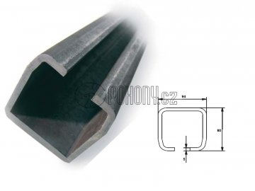 C94x85mm ZN - nosný c profil samonosné posuvné brány - délka 6m