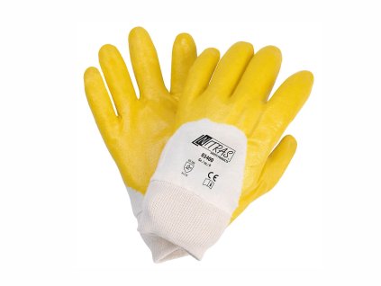 Baumwollhandschuhe Nitril halbbeschichtet / cotton gloves nitrile half-coated