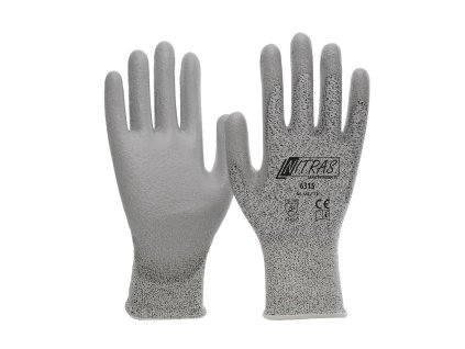 Schnittschutz-Handschuh grauer Strick mit Nitrilbeschichtung – Grey knit cut protection glove