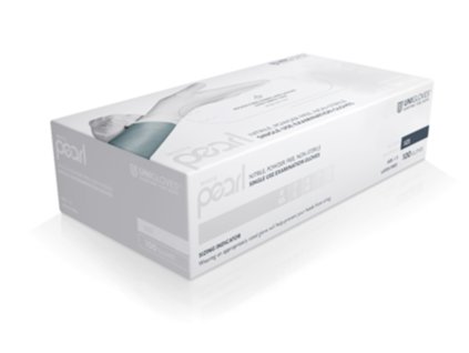 Weiße Pearl Handschuhe puderfrei, mikrorau – White Pearl gloves powder-free micro-textured