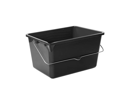 Schwarzer PP Farbeimer ohne Deckel 8 l Skala / black PP bucket no lid 8 l with scale