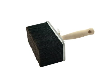 Deckenbürste M6 Alukörper 180x80mm Gesamtansicht – Bürste mit Holzgriff und Alukörper, ideal für Wandanstriche – Ceiling brush M6 aluminum body 180x80mm full view