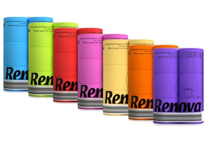 buntes Toilettenpapier 3 lagig