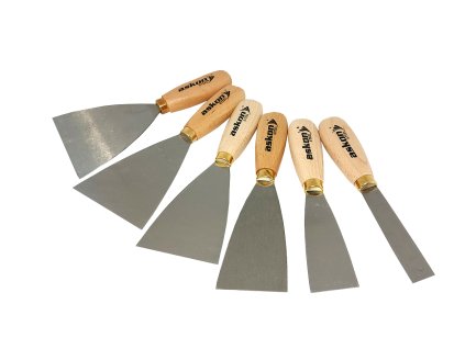 Malerspachtel-Set 6-teilig Stahlgehärtet 20-120 mm / painter putty knife set 6-piece hardened steel 20-120 mm