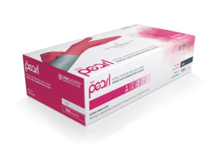 Rote Nitrilhandschuhe puderfrei, mikrorau – red nitrile gloves powder-free micro-textured