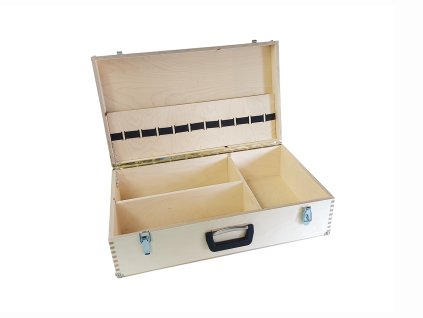 Holz Werkzeugkoffer 65,5×38×19,5 cm stabil / wood tool box 65.5×38×19.5 cm sturdy